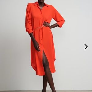 Ny & Co Long-Sleeve Button-Front Maxi Top